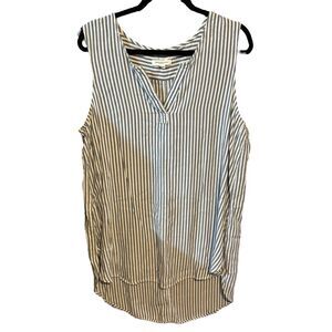 GENTLY USED beachlunchlounge Striped High-Low Sleeveless Top Women's Size XL